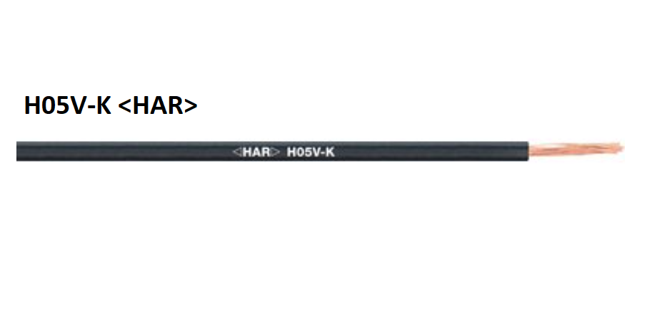 CABLE H05V-K 1 X 0.5MM2 Black ( 4510011 )